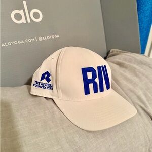 White and Blue Riviera Country Club Cap by GFore, Adjustable Hat Genesis